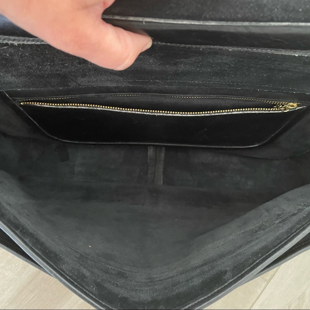 Vintage Laura USA Black Leather and Brass Briefcase Bag - Picture 9 of 12